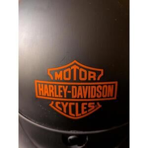 Harley-Davidson Motorcycle Helmet with Orange Logo